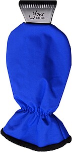 Ice scraper and polyester glove.Cobalt blue