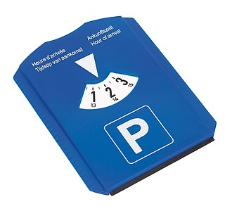 Ice scraper "Arrival" with built-in parking meter,colour blue