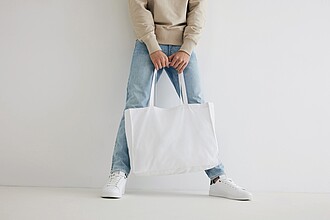 Impact AWARE™ Recycled cotton shopper 145g, white