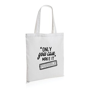 Impact AWARE™ Recycled cotton tote 145g, white