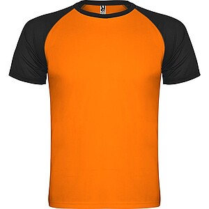 Indianapolis short sleeve kids sports t-shirt, fluor orange, size 4