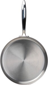 Induction frying pan with high rim, pink