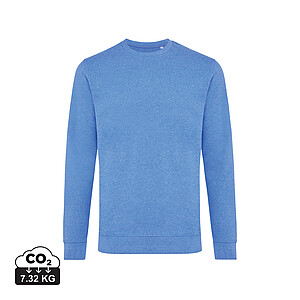 IQONIQ Denali recycled cotton crew neck undyed, heather blue