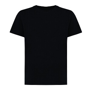 Iqoniq Koli kids lightweight recycled cotton t-shirt, black