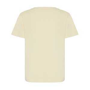 Iqoniq Koli kids lightweight recycled cotton t-shirt, cream yellow