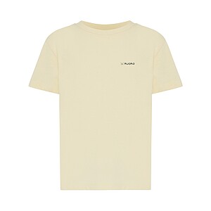 Iqoniq Koli kids lightweight recycled cotton t-shirt, cream yellow