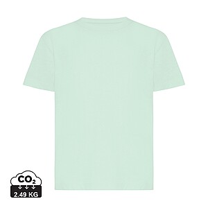 Iqoniq Koli kids lightweight recycled cotton t-shirt, crushed mint