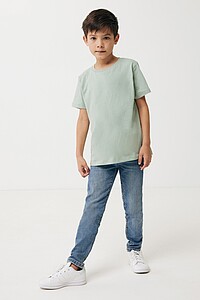 Iqoniq Koli kids lightweight recycled cotton t-shirt, iceberg green
