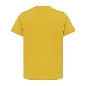 Iqoniq Koli kids lightweight recycled cotton t-shirt, ochre yellow