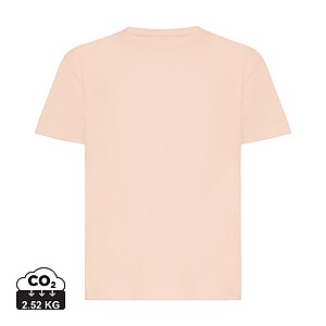 Iqoniq Koli kids lightweight recycled cotton t-shirt, peach nectar