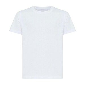 Iqoniq Koli kids lightweight recycled cotton t-shirt, recycled white