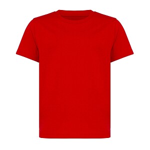 Iqoniq Koli kids lightweight recycled cotton t-shirt, red