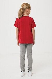 Iqoniq Koli kids lightweight recycled cotton t-shirt, red