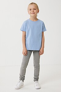 Iqoniq Koli kids lightweight recycled cotton t-shirt, sky blue