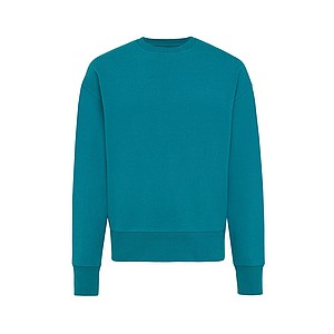 Iqoniq Kruger relaxed recycled cotton crew neck, turquoise, XL