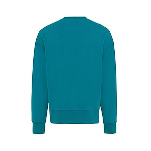 Iqoniq Kruger relaxed recycled cotton crew neck, turquoise, XL