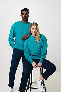 Iqoniq Kruger relaxed recycled cotton crew neck, turquoise, XL