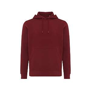 Iqoniq Rila lightweight recycled cotton hoodie, burgundy, size XXS