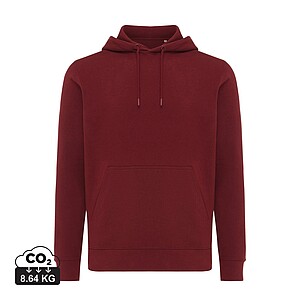 Iqoniq Rila lightweight recycled cotton hoodie, burgundy