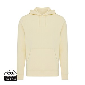 Iqoniq Rila lightweight recycled cotton hoodie, cream yellow