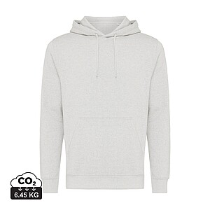 Iqoniq Rila lightweight recycled cotton hoodie, light heather grey