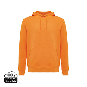 Iqoniq Rila lightweight recycled cotton hoodie, orange, size XXS