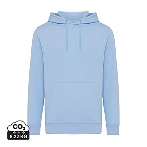 Iqoniq Rila lightweight recycled cotton hoodie, sky blue