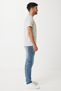 Iqoniq Sierra lightweight recycled cotton t-shirt, light heather grey, XS