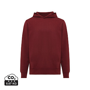 Iqoniq Yengo recycled cotton hoodie with sidepockets, burgundy, size L
