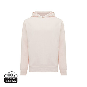 Iqoniq Yengo recycled cotton hoodie with sidepockets, cloud pink, size XXS