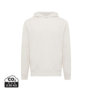 Iqoniq Yengo recycled cotton hoodie with sidepockets, ivory white, size L
