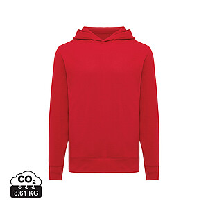 Iqoniq Yengo recycled cotton hoodie with sidepockets, red, size XXS