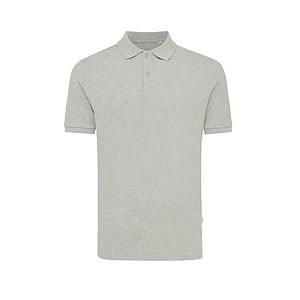 Iqoniq Yosemite recycled cotton pique polo, grey, M