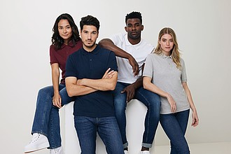 Iqoniq Yosemite recycled cotton pique polo, light purple, M