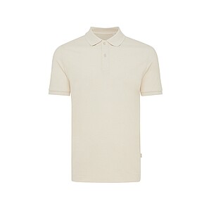 Iqoniq Yosemite recycled cotton pique polo, natural raw
