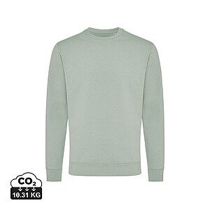 Iqoniq Zion recycled cotton crew neck, iceberg green, size XXS