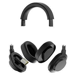 Irvine RCS recycled and repairable ANC wireless headphone, black