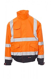 Jacket Payper PADDOCK, fluorescent orange/navy blue, L