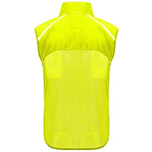 Jannu unisex lightweight running bodywarmer, fluor yellow, size XL
