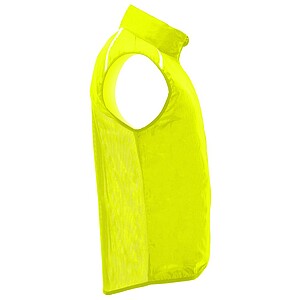 Jannu unisex lightweight running bodywarmer, fluor yellow, size XS