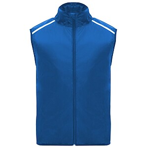 Jannu unisex lightweight running bodywarmer, royal blue, size XS
