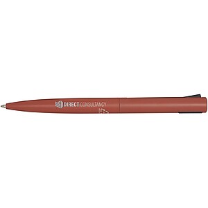 Juana recycled aluminium ballpoint pen (blue ink), brick