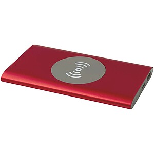 Juice 4000 mAh Type-C recycled aluminium wireless power bank, red