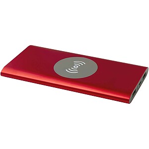 Juice 8000 mAh Type-C recycled aluminium wireless power bank, red