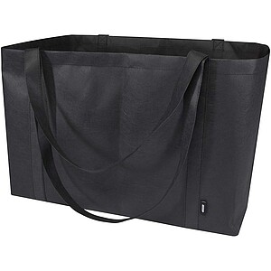 Jumbo GRS recycled non-woven extra large tote bag 65L, solid black