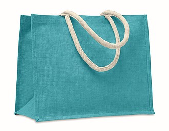 Jute bag with cotton handle