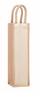 Jute wine bag for one bottle
