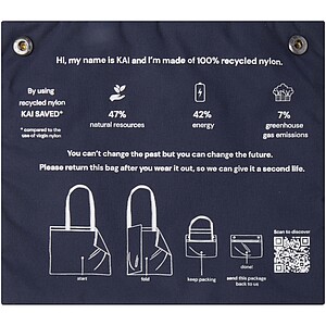Kai GRS recycled circular tote bag, navy