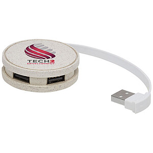 Kenzu wheat straw USB hub