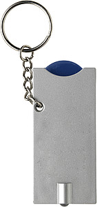 Key holder with coin (€0.50 size)Blue
